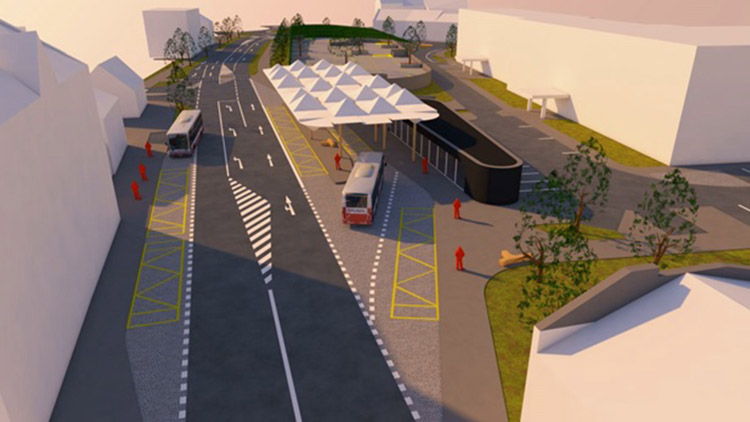 Stavba terminálu na Újezdě  získává jasnější obrysy