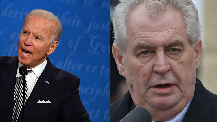Zeman gratuloval Bidenovi