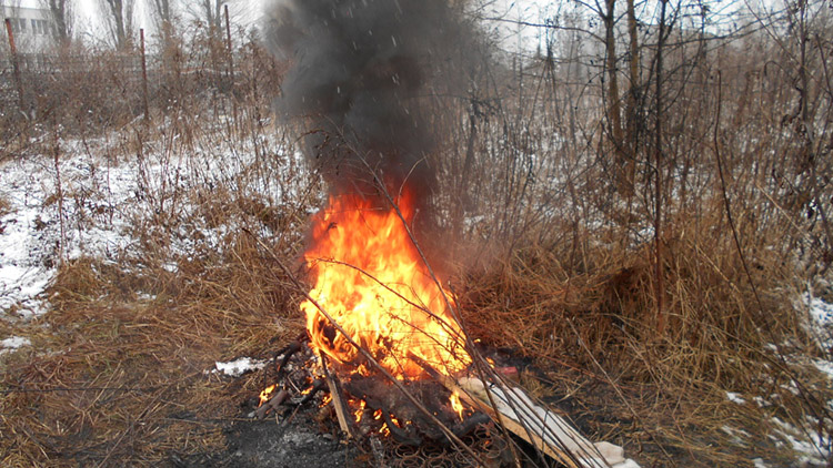 Muž pálil vše, co našel