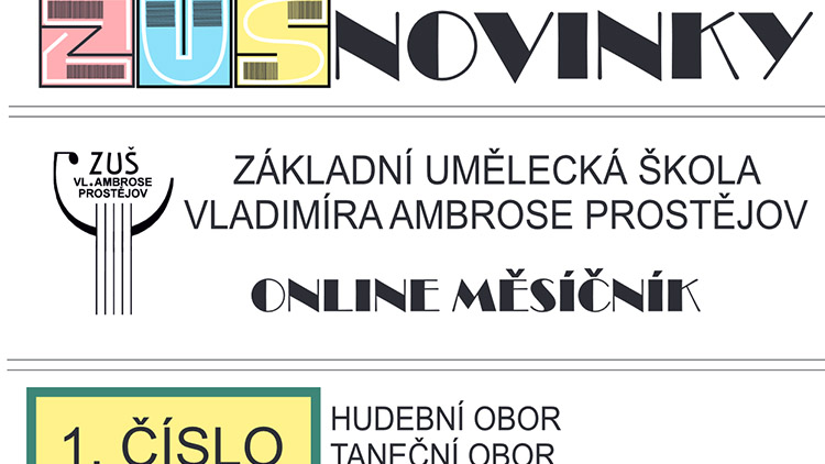 Prostějovská ZUŠka nespí,  má nový on-line měsíčník