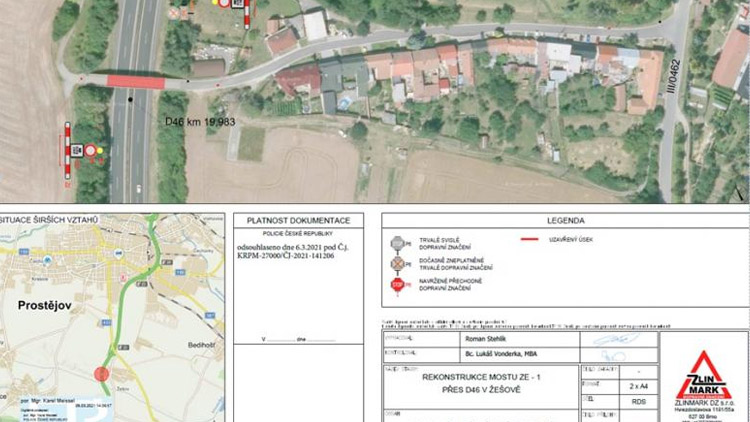 Most v Žešově se uzavírá