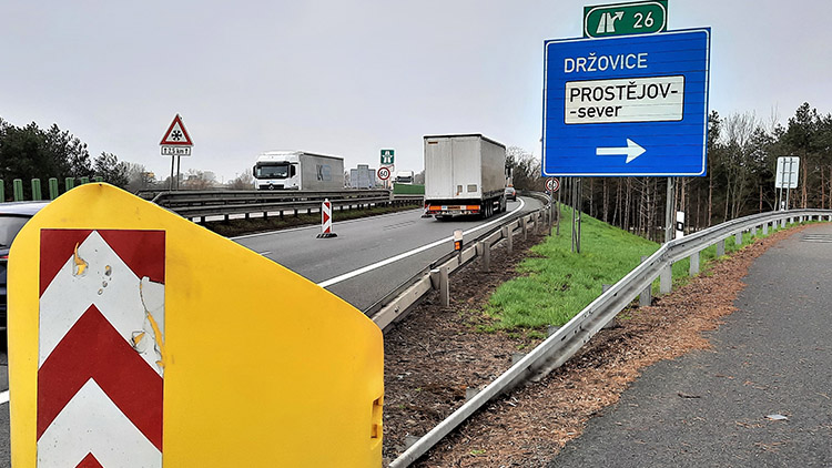 Na dálnici D46 u Prostějova bude postaveno bezpečnější křížení