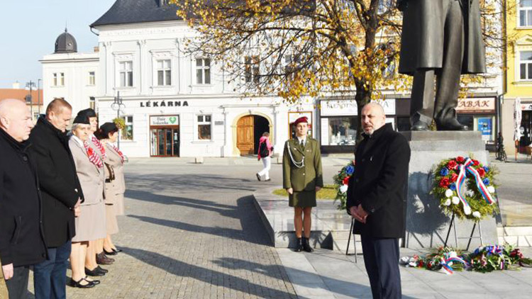 Na náměstí se vzpomínalo na Masaryka
