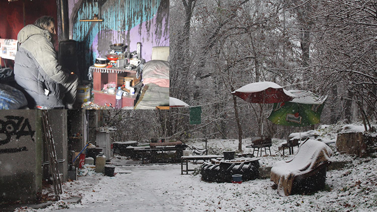 Bezdomovec zemřel na LeRKu pod tribunou,  z kolonie zbývá poslední garáž
