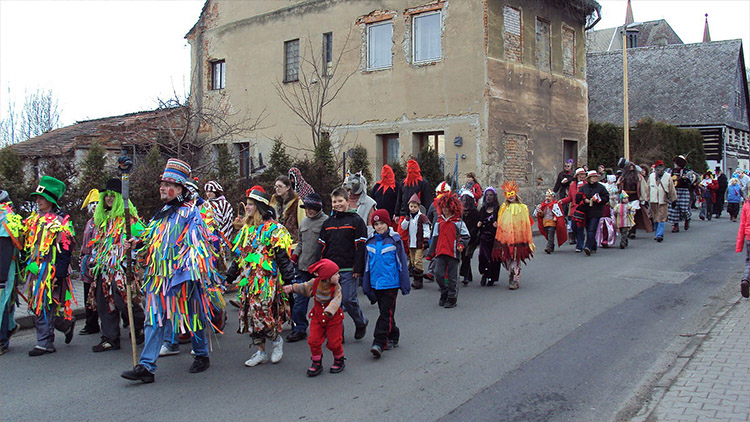 Karnevalový průvod v Němčicích nad Hanou