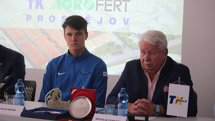 Nadějný tenista Menšík se dočkal uznání i „dukátu“