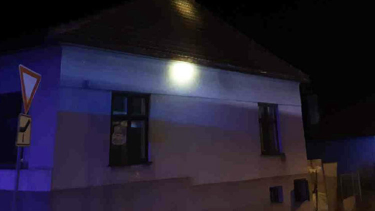 Noční požár v Brodku u Konice