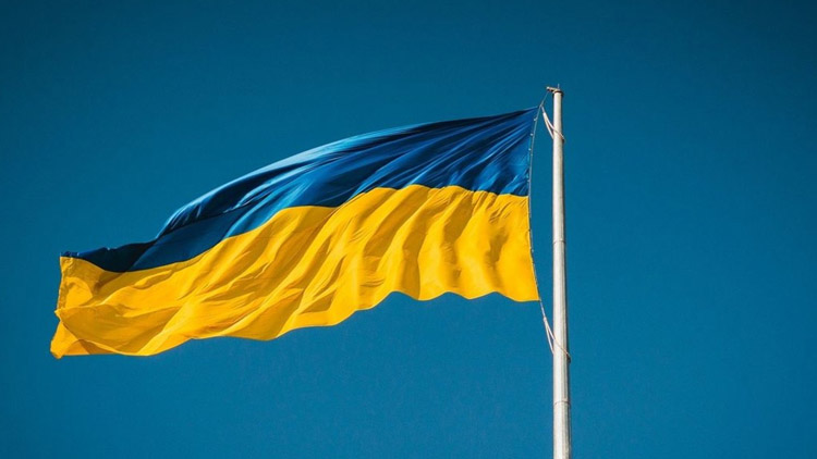 Němčice vyvěsily ukrajinskou vlajku
