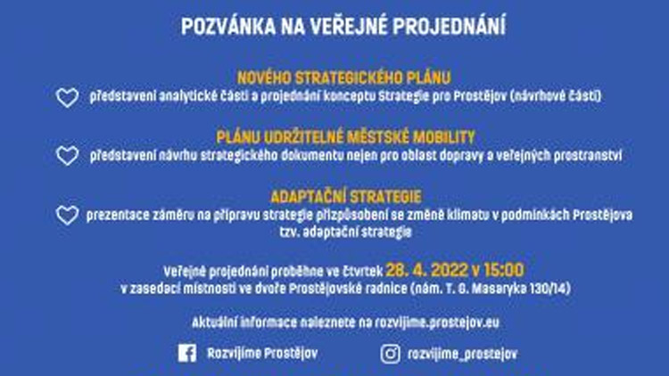 Nový strategický plán - pozvánka na veřejné projednání