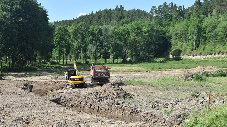 U Stražiska už vzniká přírodní koupaliště!