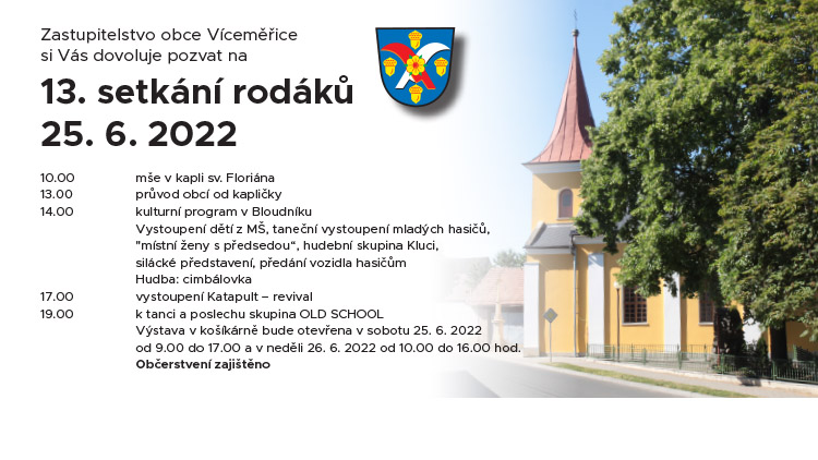 13. setkání rodáků ve Víceměřicích