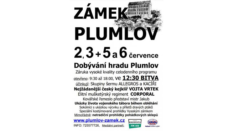 Dobývání Plumlova opět nabídne bohatý program