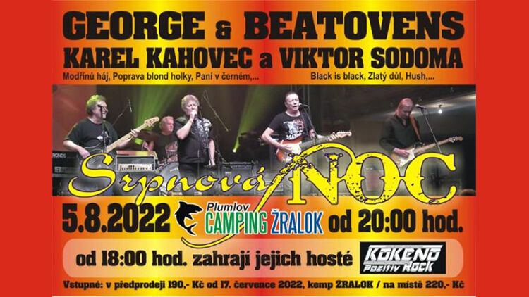 V kempu Žralok uslyšíte Kahovce,  Sodomu a George &amp; Beatovens