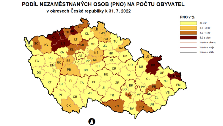 Nezaměstnanost v červenci mírně vzrostla