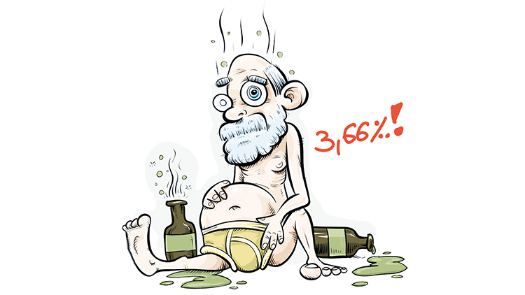 Opilec ve spodkách. 3,66 ‰ v krvi