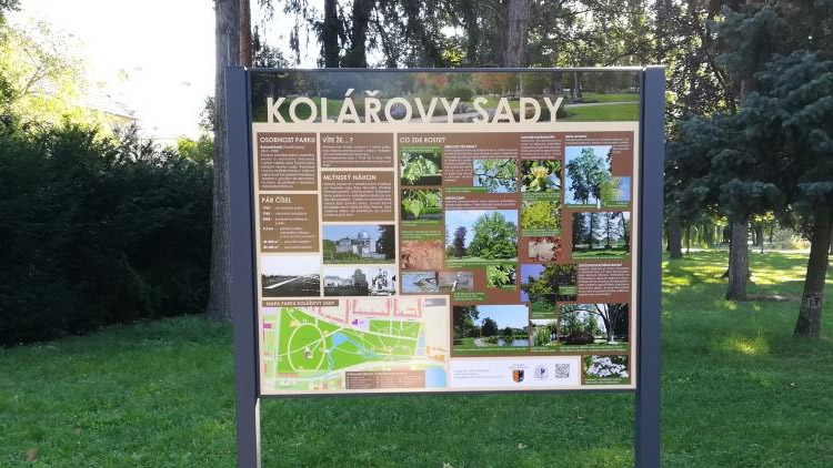 Informační tabule  v prostějovských parcích