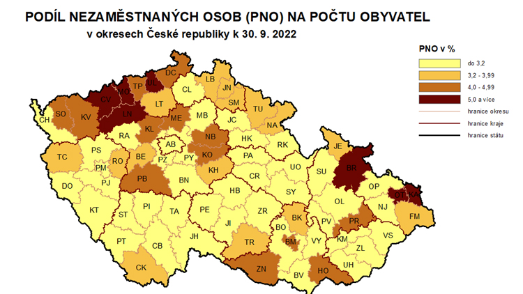 Nezaměstnanost v září vzrostla o 0,1 p.b.
