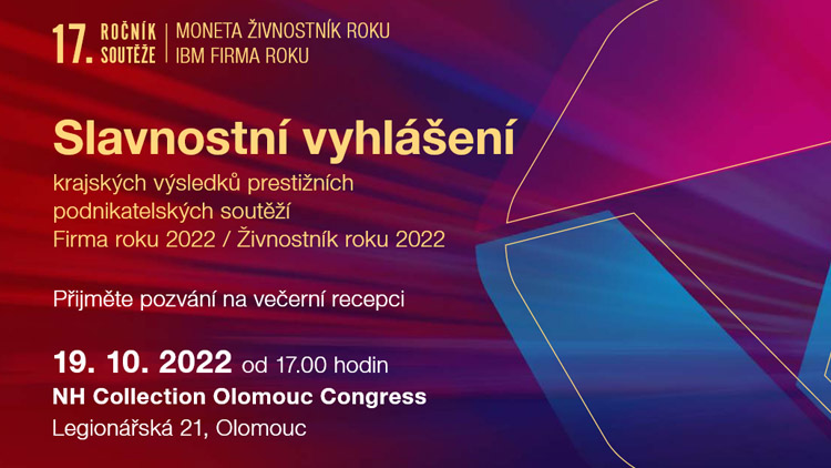 Za týden budeme znát nejlepší podnikatele Olomouckého kraje