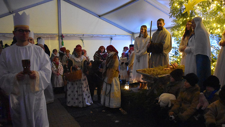 Živý betlém na farmě