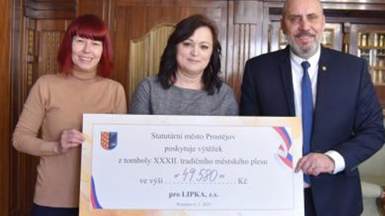 Výtěžek z tomboly ve prospěch LIPKY