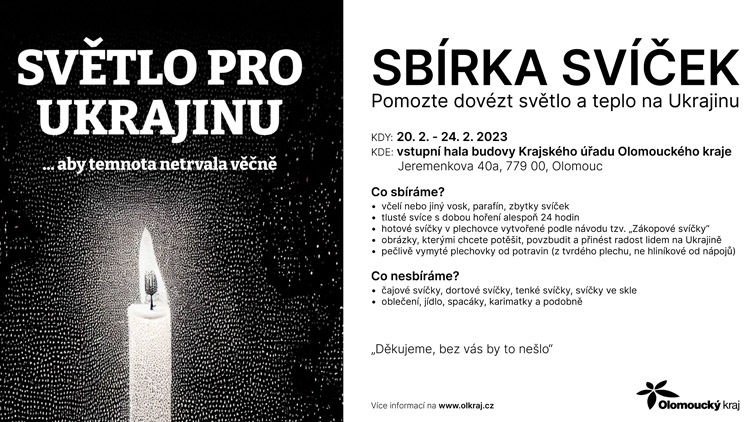 Pomozte dovézt světlo a teplo na Ukrajinu