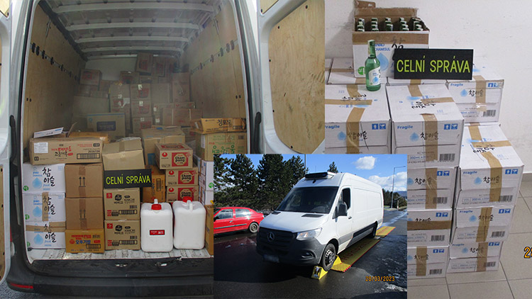 Celníci zastavili přetížené vozidlo, bylo plné nelegálního alkoholu