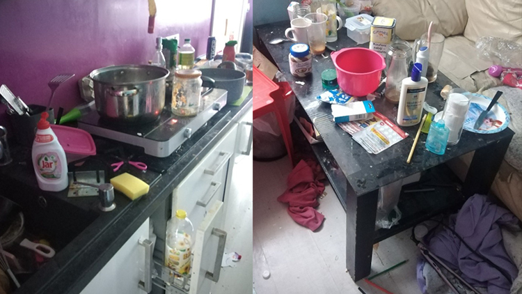 Dítě stálo na parapetu okna!