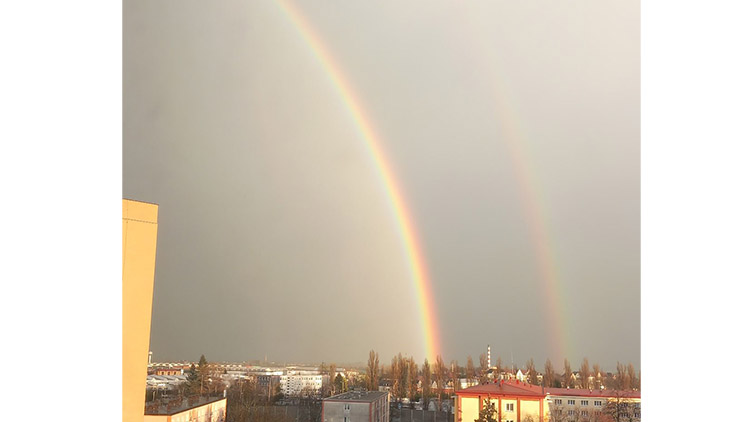 Aprílové počasí vykouzlilo krásnou duhu