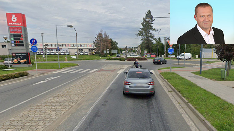 Rozšíření rondelu v Olomoucké, nový nájezd nebo parkování