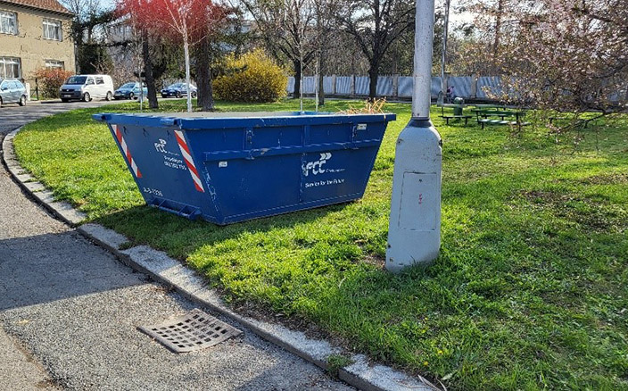 Město je uklizeno, svezlo se téměř 37 tun  komunálního odpadu  velkoobjemový kontejner