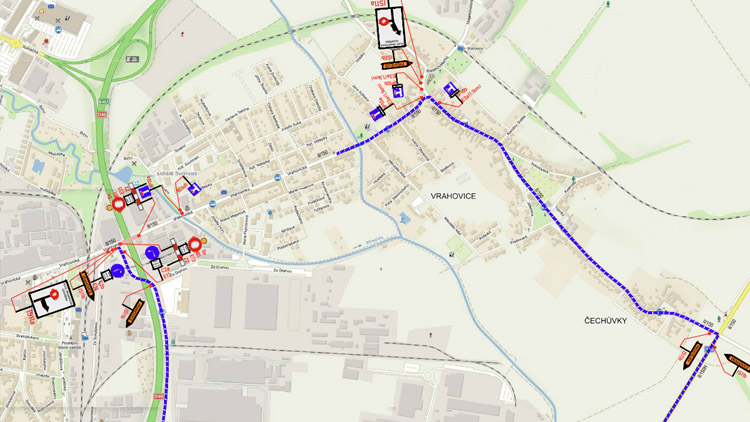 O víkendu proběhne úplná uzavírka silnice II/150 ul. Vrahovická