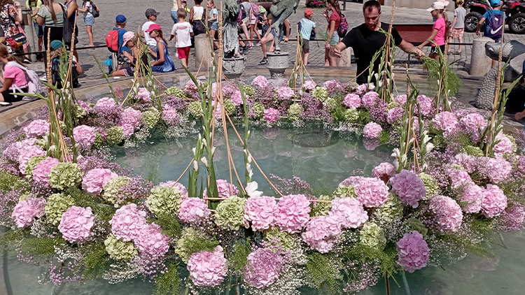 Výstaviště Flora Olomouc vyzdobilo Arionovu kašnu