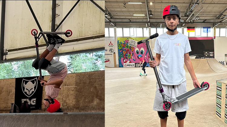 Filip Holub reprezentoval na mistroství Evropy ve scooteringu