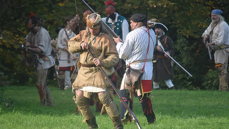 Indiáni válčili v zámeckém parku