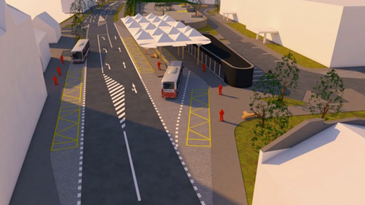 Terminál i parkovací dům. Újezd se výrazně změní