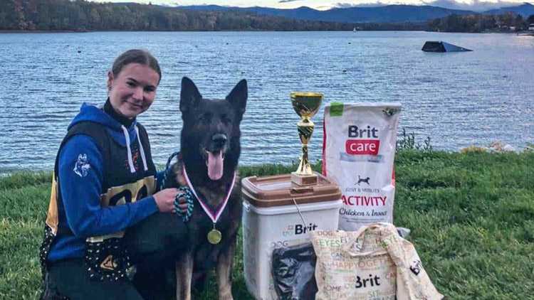 Barbora Hantáková s „Boltíkem“  mistryní republiky ve stopování