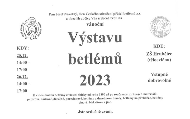 Hrubčice nabízí výstavu betlémů