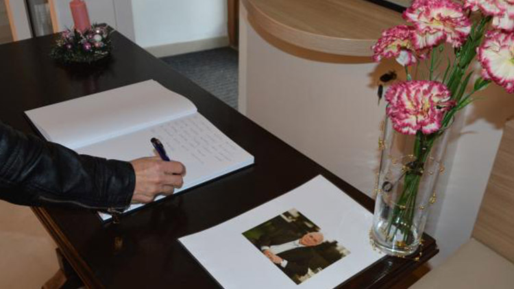 Kondolenční kniha  pro Ladislava Županiče   