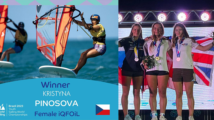 Jachtařka Kristýna Piňosová z Prostějova  ovládla juniorské MS ve windsurfingu!