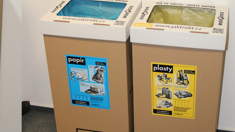 Papírové boxy na odpad