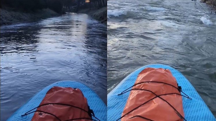 „Vyrazte, Hloučela  je teď sjízdná,“  hlásí dobrodruzi