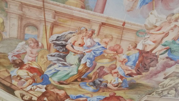 Unikátní fresky na stropech inspirované Vergiliem