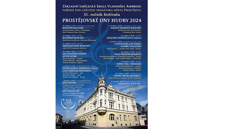 Prostějovské dny hudby zahájí Rozezpívané jaro