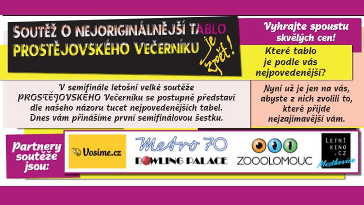 SOUTĚŽ „O NEJORIGINÁLĚJŠÍ TABLO PROSTĚJOVSKÉHO Večerníku“  - 2. kolo