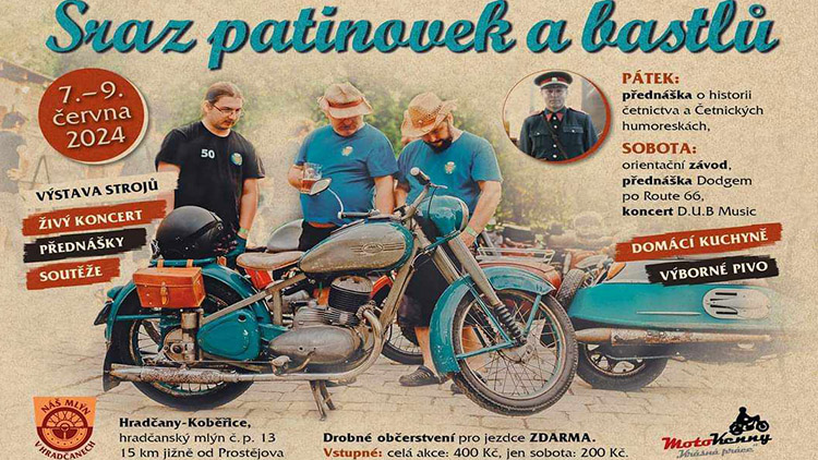 Sraz patinovek a bastlů ve mlýně v Hradčanech