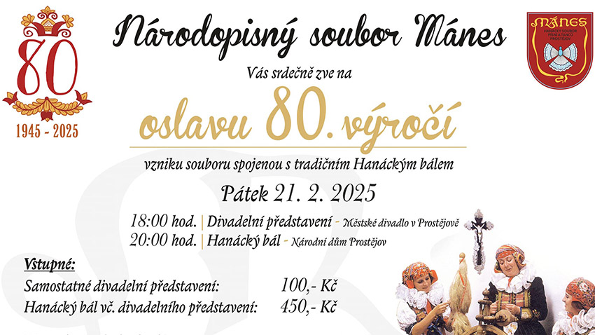 Hanácký bál – 80. výroční vzniku souboru Mánes