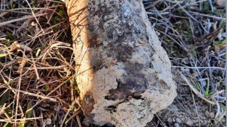 Na poli našel střelu  z Panzerfaustu!