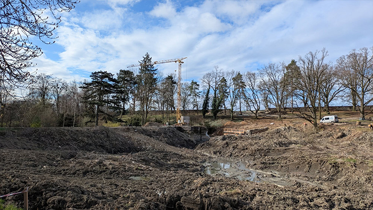 Nová hráz Velkého rybníka   BUDE MĚŘIT 12 METRŮ