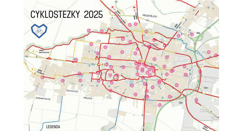 Cyklisté mají k dispozici mapu