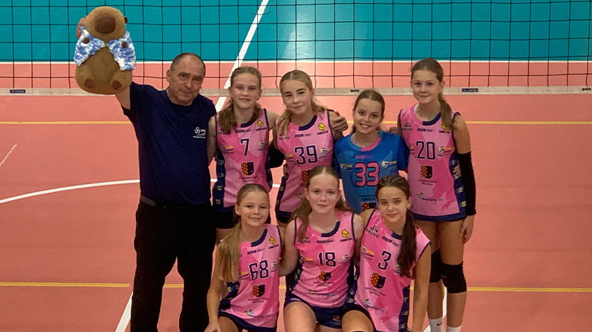 Mladší žákyně VK Prostějov byly při kvalifikaci KP U14 v Šumperku bezkonkurenční. Foto: Magda Frnková Mladší žákyně zvládly kvalifikaci KP U14 dominantně